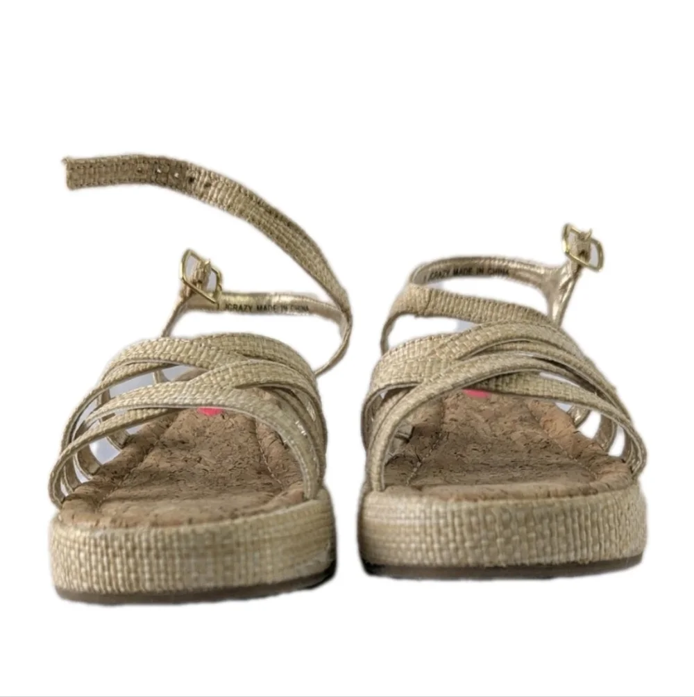 Steve Madden Kids JCrazy Raffia Sandals NIB Girls 1